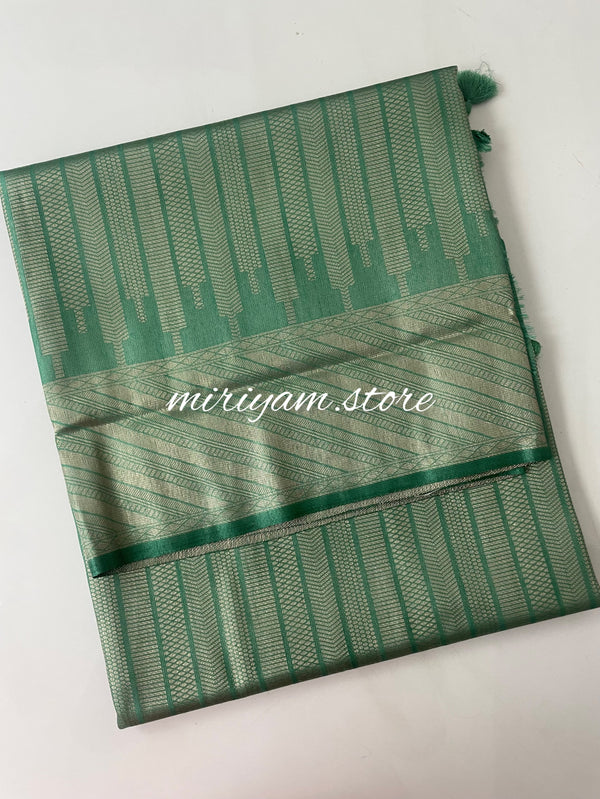 Banarasi soft silk saree MKSS1446 TEAL GREEN