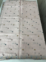 Kota silk saree embroidery  MKS15452 - PastelPink