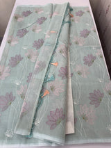 Netkota embriodery saree MS1496 PastelAquaBlue