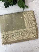 Tissue silk saree with Chikankari embroidery MTTS97(3)