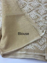 Tissue silk saree MTTS66- LightGolden