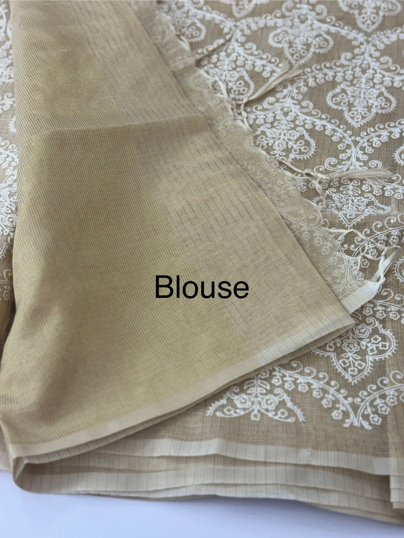 Tissue silk saree MTTS66- LightGolden