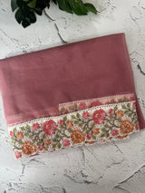 Organza saree with embroidery borders - MSH989