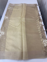 Tissue silk saree with embroidery MSH240