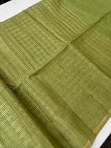 Tussar mix Semi silk saree with small zari weaving MSS8925
