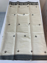 Blended tussar saree with embriodery - MSH1456