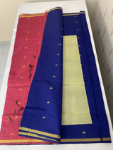 Maheshwari silk cotton saree with zari weaving MMJ764