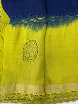 Chiffon georgette saree with crochet work - MS7633