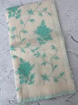 Lightweight Kota Moonga checks saree with applique work MSH288