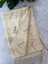 Soft blended tussar saree  MKT121 (5) - Cream