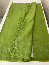 Mul chanderi saree with applique work MSH179
