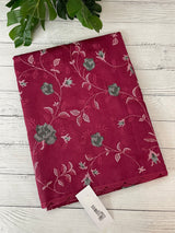 Crushed Blended tussar silk saree with embroidery- MSB7666 CranBerry