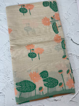 Jamdani silk Cotton Saree with lotus motifs MSJ790(1)