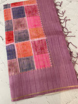 Semi soft Matka silk saree with borders MSS599