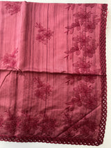 Cutwork Blended matka Tussar silk saree with embroidery MS4899
