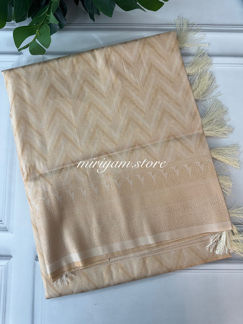 Banarasi soft silk saree MKSS1454 Cream