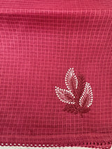 Kota  checks saree with embroidery - MS7679 BerryPink