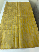 Tissue Silk applique work saree MSH133- Mustard