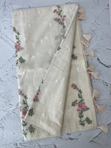 Mul chanderi embriodery saree MSH285