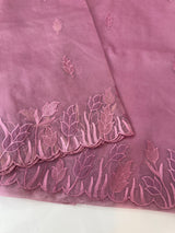 Viscose Organza saree with applique work-MSH103 OnionPink