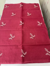 Kota  checks saree with embroidery - MS7679 BerryPink