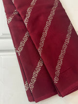 Georgette saree with foil prints MS1212- Maroon