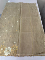 Soft Tissue kota embroidery saree MSK4660 -Chiku