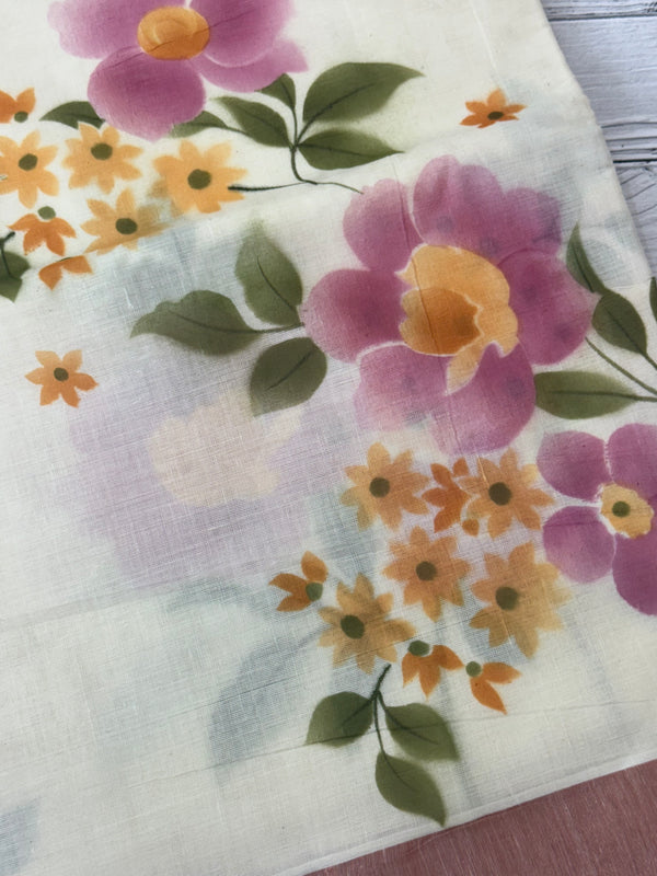 Kerala cotton saree with floral prints
