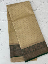 Semi Banarasi crepe saree with small buttas and brocade blouse- MS14667