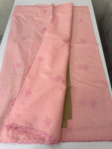 Mul chanderi applique work saree MSH444 - PeachPink
