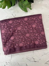 Glass tissue organza saree with embroidery MSF121 (1) Metallic Wine