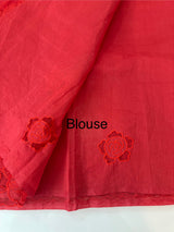 NetKota Applique work saree  MSH110- DeepRed