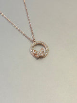 Elara 92.5 RoseGold Necklace EL262