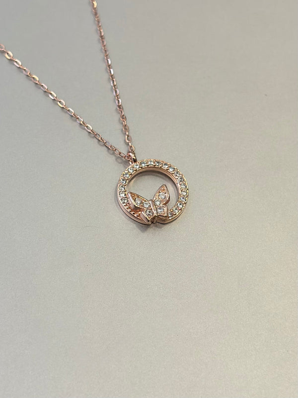 Elara 92.5 RoseGold Necklace EL262