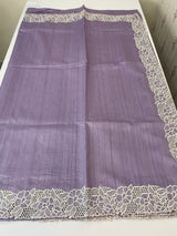 Cutwork Semi tussar saree MTSS879 Lavender