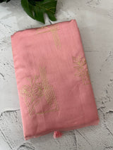 Tussar finish soft silk saree with thread embroidery MTS568 PeachPink