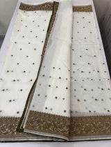 NetKota saree with chikankari machine embroidery - MS14622