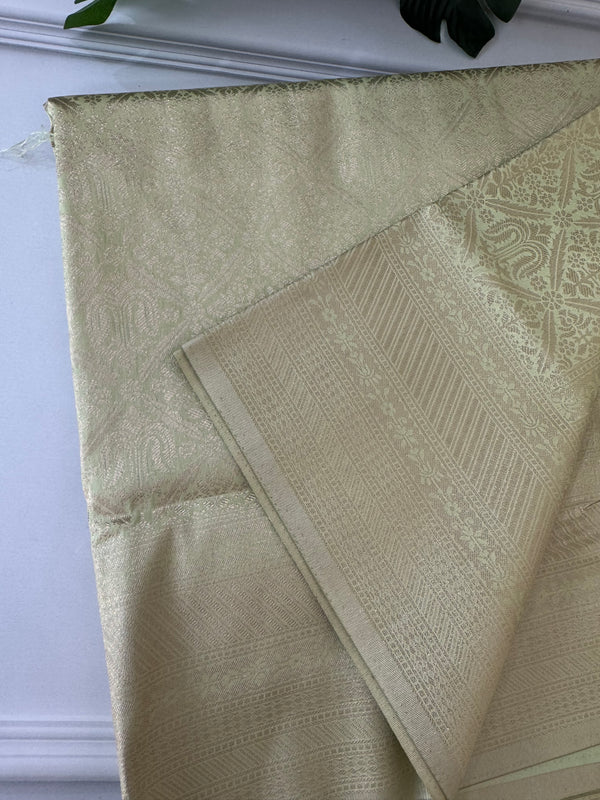 Banarasi semi katan saree MBWS120 YellowishGreen