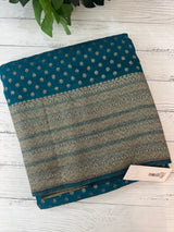 Semi banarasi Khaddi Georgette saree - MS1476 TealBlue