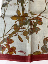 Pure printed tussar silk saree with blouse- MTSB7