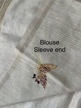 Blended tussar silk saree with hand kanta work - MS14855