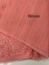 Blended matka Tussar silk saree with cutwork MS4856