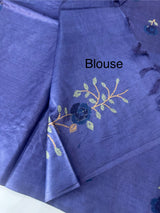 Pure desi tussar silk saree with embroidery- MTSS659