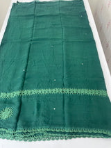 Chiffon georgette saree with corchet work - MS7633