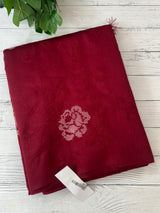 Blended Matka Tussar silk saree with cross stitch embroidery MS4899 MaroonRed