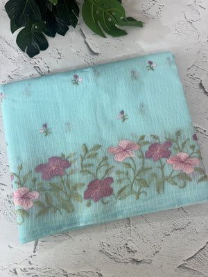 Netkota embriodery saree MS1494 LightBlue