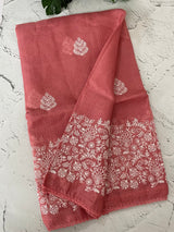 Soft kota checks saree with embroidery - MS7676