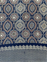 Semi modal silk saree with mirror work - MMB501 DarkBlue