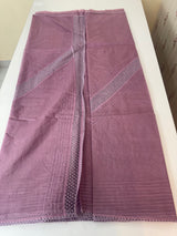 Supernet saree with crochet work and lace border MCJ5433 (V shape Crochet)