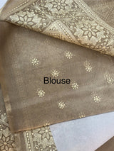 Tissue silk saree with Chikankari embroidery MTTS97(3)